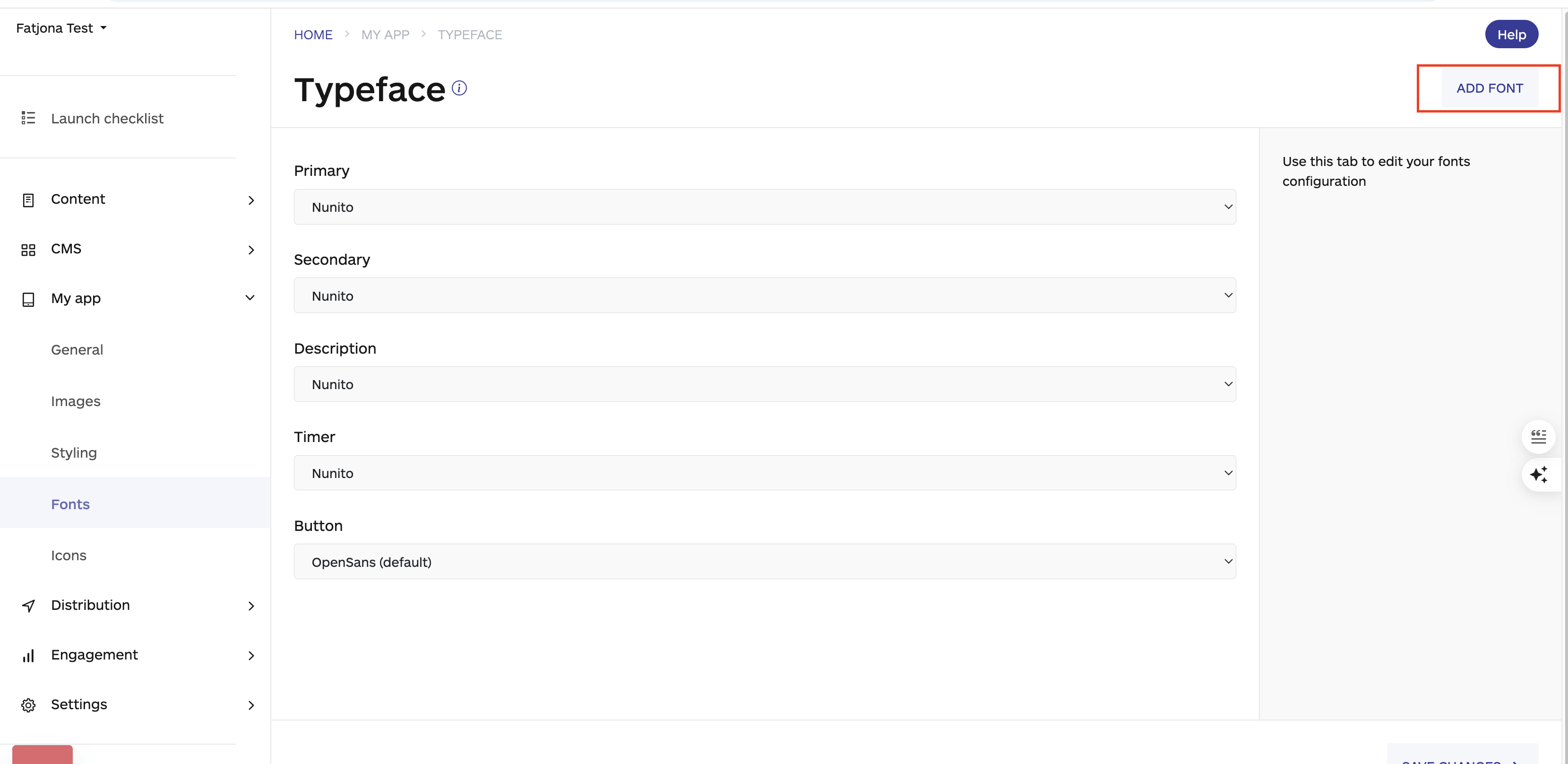 uploading your fonts on the audiorista app, no code app builder